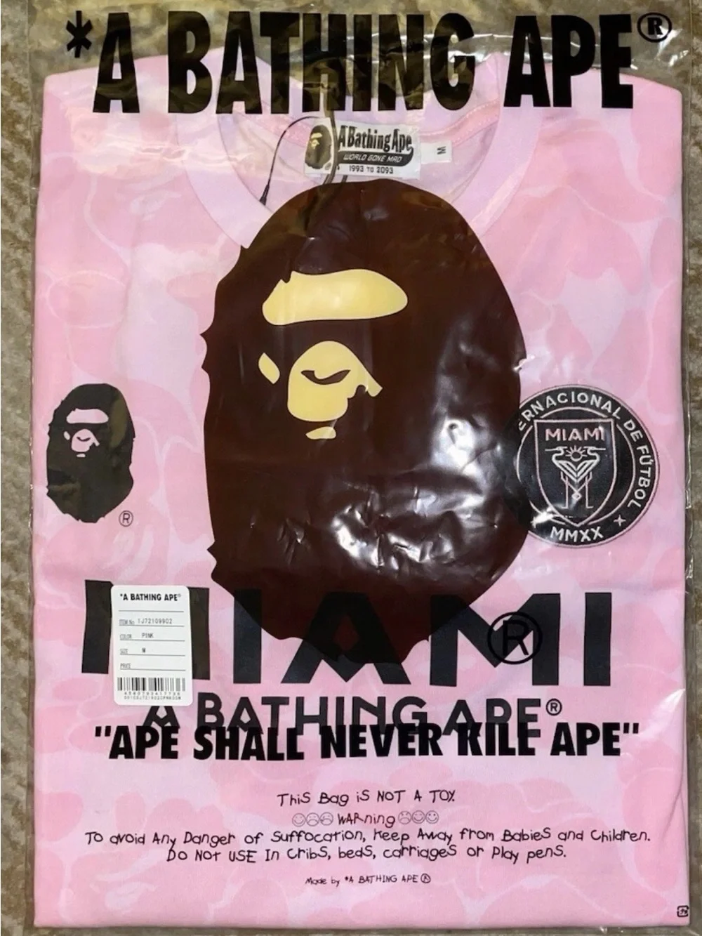 Bape Miami Pink Camo Logo Tee